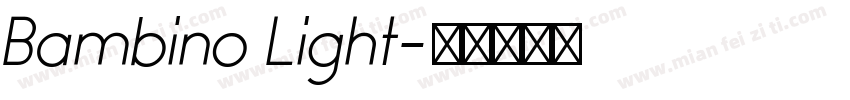 Bambino Light字体转换